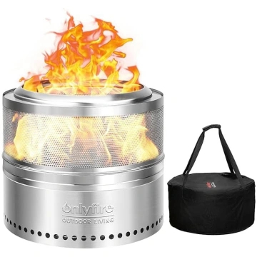 Onlyfire 50 cm bezdūmu ugunskura trauks ar uzglabā