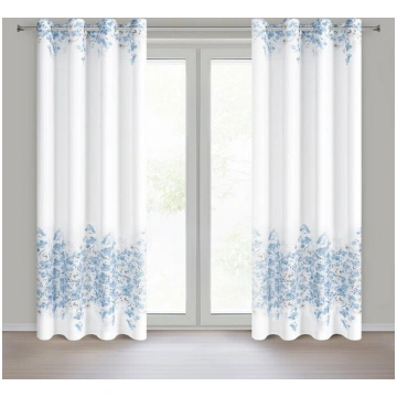 Eurofirany aizkars Noa, 140x250 cm, balts/zils