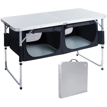 EVER ADVANCED Camping Table Folding Aluminium Fold