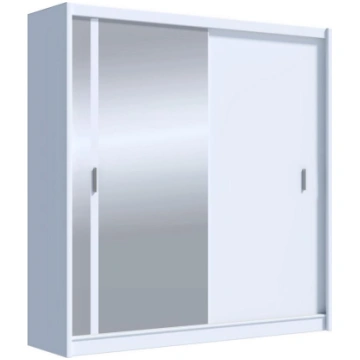 Skapis ar spoguli SABRINA 203x215 cm, balts Alasan