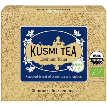 Melnā tēja ekoloģiska Kashmir Tchai muslīna maisiņ