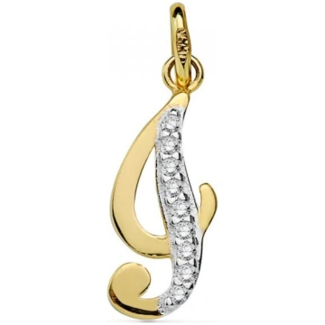 I-Initial Anhänger 750 Gold Zirkonia Alda Joyeros