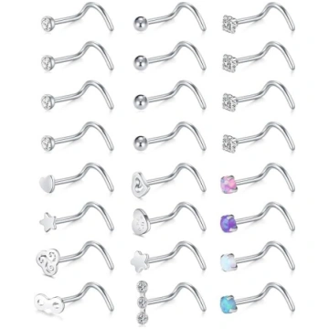 AceFun Nose Piercing Stud 18G 20G Set Nostril Pier