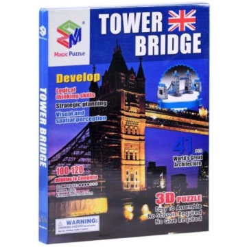 3D puzle Magic Puzzle Tower Bridge ZA3801, 41 cm x