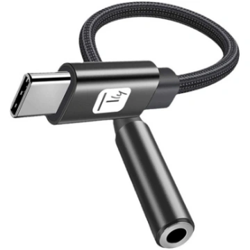 Adapter USB Techly USB-C - Jack 3.5mm Czarny (ICOC