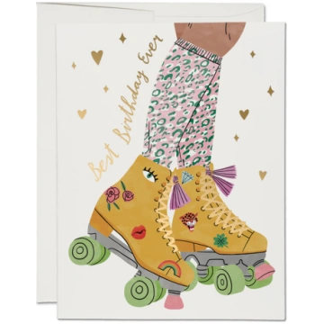 Kartīte Roller Skate Card, Red Cap cards