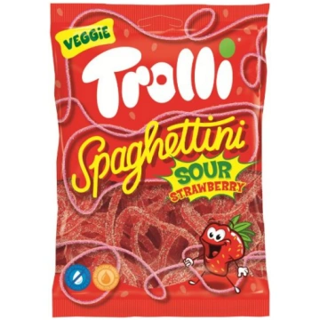 TROLLI želejkonfektes Spaghettini Strawberry, 100g