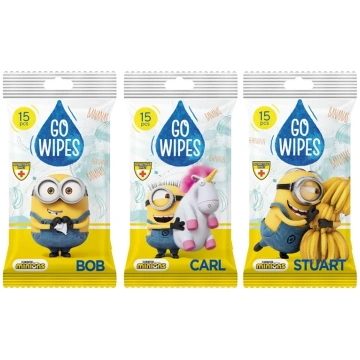 GOWIPES Mitrās salvetes GOWIPES MINIONS Antibakter