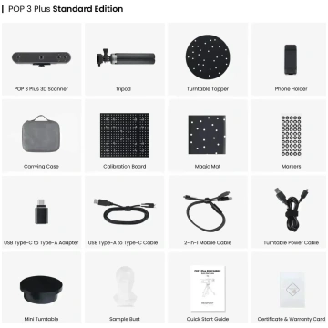 Standard REVOPOINT POP 3 PLUS 3D SCANNER