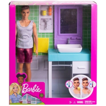 FYK51 / FYK53 Barbie Ken and Bathroom Playset Matt