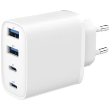 Lādētājs Gembird 4-port 40W USB PD fast charger Wh