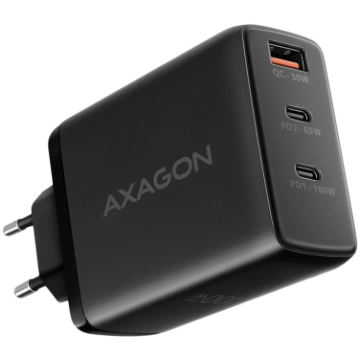 AXAGON ACU-DPQ100 GaN Wall charger, 3x port (USB +