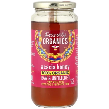 Heavenly Organics, 100% Organic Acacia Honey, Raw 