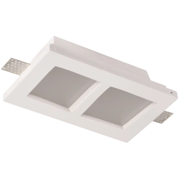 LED griestu furnitūra, kvadrātveida, ģipsis, matēt