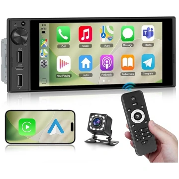 1 DIN Carplay auto radio, podofo 6 collu skārienjū