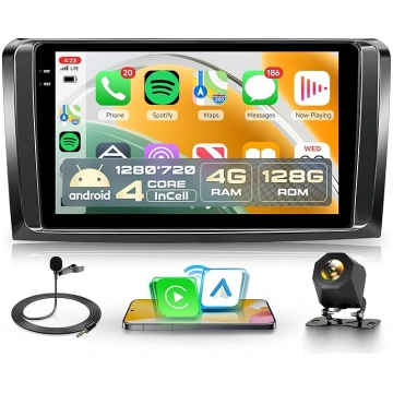 4G + 128G bezvadu Carplay Android auto radio priek