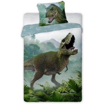 BEDDING SET 140X200+70X90 COTTON. T-REX 002 GREEN 