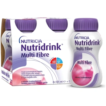 Nutricia Nutridrink Multi Fibre ar zemeņu garšu, 4