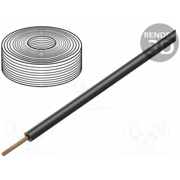 Wire; H07V2-K; stranded; Cu; 25mm2; 4AWG; PVC; bla