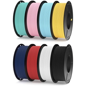 ELEGOO 1,75 mm PLA matēti melns/balts/rubīnsarkans