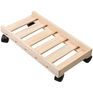 dvegGEE Rollständer, CPU-Halterung, Ständer, Holz,