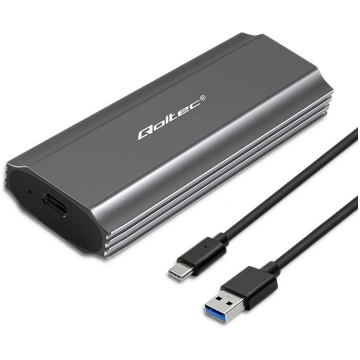Enclosure for drive M.2 SSD, SATA, NVMe, USB C