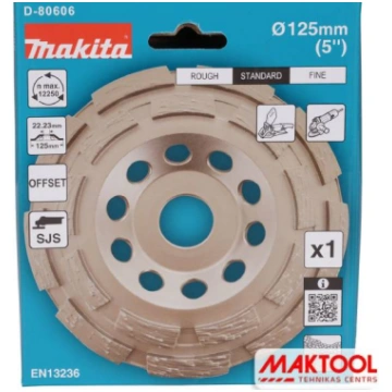 Dimanta slīpripa betonam 125x2223mm divas segmentu