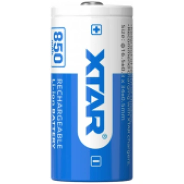 XTAR 16340 CR123 RCR123A 850mAh 2.5A Li-ion Protec