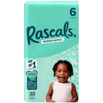 RASCALS autiņbiksītes, 6 izmērs, 15-20 kg., 30 gab