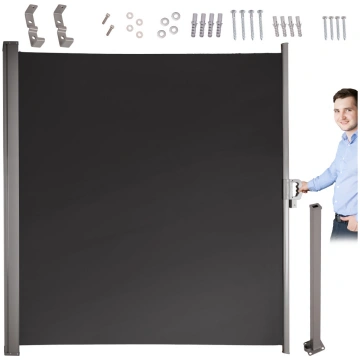LUARO atlokāma terases sānu markīze 180 x 400 cm, 