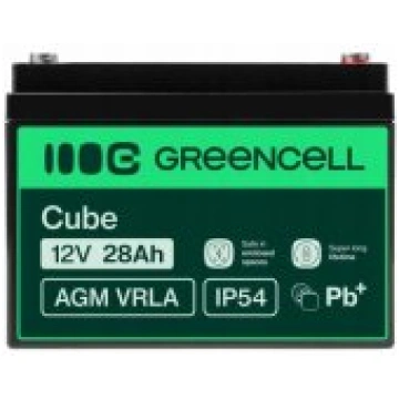 Green Cell Cube AGM VRLA 12V 28Ah aksesuārs AGM55-