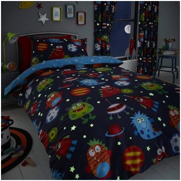 Happy Linen Company Childens Boys Girls Space Mons