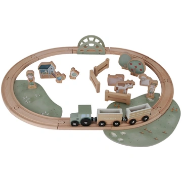 Little Dutch wooden train track `Little Farm` FSC