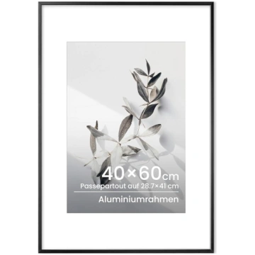 Foto rāmis 40 x 60 cm, melns alumīnijs, 40 x 60 cm