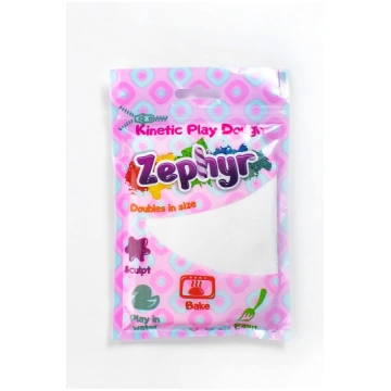 ZEPHYR kinētiskais zefīra plastilīns 75G (BALTS) (