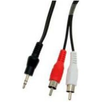 Sbox 3.5mm M.->2 X RCA M, 2M 3.5-2RCA-M / M-2 Gald