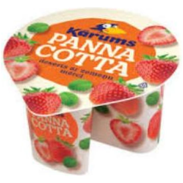 Deserts Kārums Pana cotta zemeņu 140g