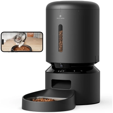 PetLibro - Automatic Cat Black Feeder with Camera 