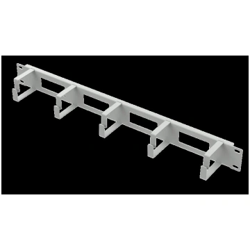 Rack 19" 1U kabeļu organizators 5 metāla gredzeni 