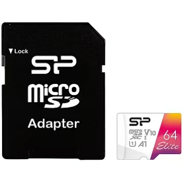Silicon Power Elite, microSDXC, 64GB, Class 10, UH