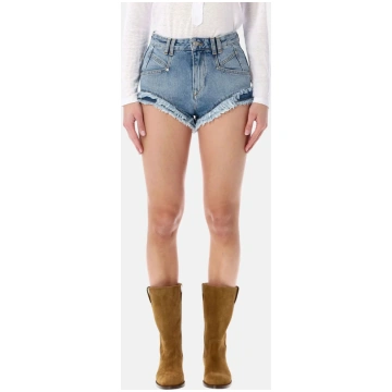 Isabel Marant Eneidala denim shorts Spazio Pritell