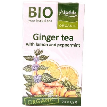 Ingvera tēja ar citronu un piparmētru BIO