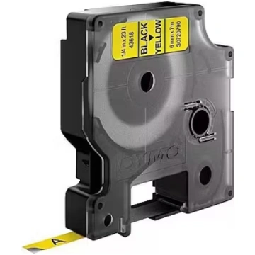 DYMO label printer tape D1 6mmx7m, black/yellow (4