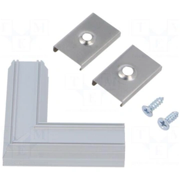 Connector 90° | silver | aluminium | anodized | UN