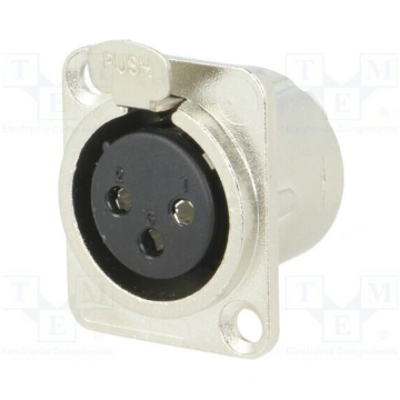 Connector: XLR; socket; female; PIN: 3; soldering;