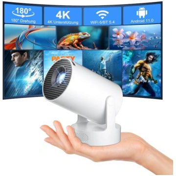 Salange Mini projektors 4K, viedprojektors 4K FHD