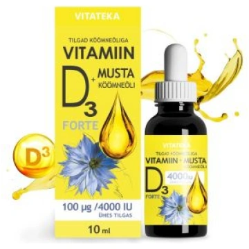 D3 vitamīns ar melno ķimeņu eļļu 4000IU Vitateka V