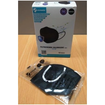Sejas Maska Respirators FFP2 NR MELNA | cena par 1