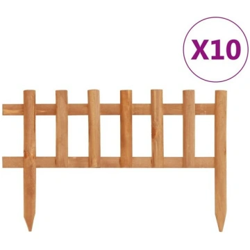 vidaXL zāliena apmales, 10 gab., egles koks, 4,4 m
