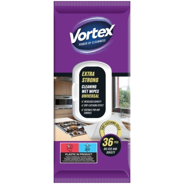 Mitrās salvetes virtuvei Vortex Extra Strong, univ